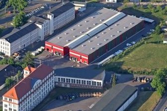 Mugler will in Oberlungwitz weiter wachsen - Das Mugler-Gelände aus der Vogelperspektive.