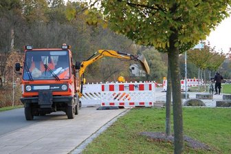 Muldeparadies erhält Beleuchtung - Die Bauarbeiten am Muldeparadies haben in dieser Woche begonnen.