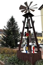 Mylauer Pyramide dreht nach Zwangspause wieder ihre Runden - Die reparierte Mylauer Pyramide.