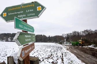 Mysteriöse Erdarbeiten: Ruhe im Naturschutzgebiet am Rande Plauens gestört - Erdarbeiten im Naturschutzgebiet Großer Weidenteich.