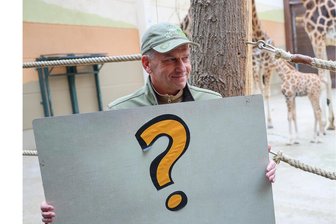 Nach 20 Jahren Zoo Leipzig: Kult-Pfleger aus „Elefant, Tiger & Co.“ geht - Tierpfleger Jens Hirmer - hier bei der Namenstaufe des Giraffen-Jungtiers „Niara“ im Leipziger Zoo - lässt offen, wohin ihn sein Weg jetzt führt.