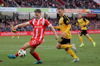 Nach 701 Tagen Leidenszeit: Wie Erik Tallig sein Traum-Comeback gegen Dynamo Dresden erlebt hat - Erik Tallig (links) hat eine lange Leidenszeit hinter sich. Gegen Dynamo Dresden benötigte der gebürtige Chemnitzer lediglich drei Minuten, um den hochverdienten Cottbusser Ausgleich vorzubereiten.