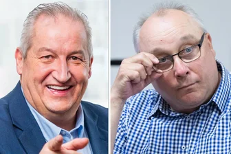 Nach AfD-Erfolg zur Landtagswahl: Sachsens „kleiner Höcke“ kehrt zurück in den Bundestag - Mike Moncsek (l.) geht in den Landtag, Jens Maier kommt für ihn in den Bundestag. Fotos: AfD, Sebastian Kahnert/dpa