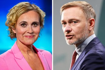 Nach „D-Day“-Debakel: Lindner ätzt bei Miosga wegen ihres Habeck-Interviews - ARD-Talkerin Caren Miosga (l.) hatte am Sonntag FDP-Chef Christian Lindner (r.) zu Gast in ihrer Sendung.