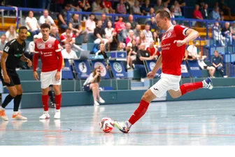 Nach dem 1. Spieltag in der Futsal-Bundesliga: Quo Vadis, HOT 05? - Mit dem verwandelten Sechsmeter kurz vor der Halbzeitpause machte Dmytro Sorokin von HOT 05 Futsal gegen Köln seinen lupenreinen Hattrick perfekt.