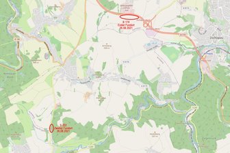 Nach Fund von Leichenteilen im Erzgebirge: Polizei bittet Bevölkerung um Hinweise - Die Fundorte der beiden Leichenteile