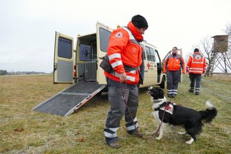 Nach großer Suchaktion: Vermisster verstorben - Oberhalb des Ortsteiles "Heinzwinkel" ließ Pamela Fahning Suchhund Ziva noch einmal zum Training von der Leine.