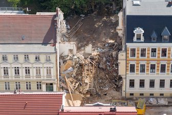 Nach Hauseinsturz: Gasversorgung teils wiederhergestellt - 18 Häuser mussten nach dem Hauseinsturz von der Gasversorgung abgeschnitten werden - die Hälfte wird nun wieder versorgt. 