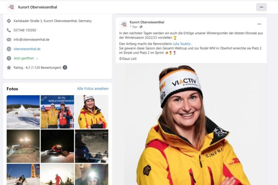 Nach Kritik: Stadt Oberwiesenthal würdigt Sport-Erfolge im Netz - Nach der Kritik hat die Stadt reagiert und weist auf ihrer Facebook-Seite auf die jüngsten Erfolg einheimischer Sportler hin. 