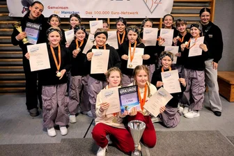 Nach spannendem Finale: TSG Rubin Zwickau stellt vier Sachsenpokalsieger - Die Kinderformation „unexpected“ sorgte für einen von vier Sachsenpokaltriumphen für die TSG Rubin Zwickau.