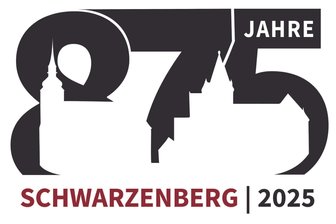 Nach witterungsbedingter Absage: Neuer Termin für Auftakt zum Festjahr der Stadt Schwarzenberg - Das ist das offizielle Logo der 875-Jahr-Feier in Schwarzenberg.