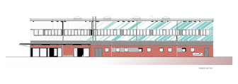Nach zehn Jahren Debatte: Neue Turnhalle für Niederwiesa - Der Entwurf des Freiberger Gestaltungsbüros Phase 10 wurde schon mehrfach verändert, um Kosten zu sparen.