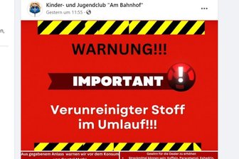 Nach zwei Drogentoten in Frankenberg: Jugendclub warnt vor verunreinigtem Crystal Meth - Der Kinder- und Jugendclub Frankenberg warnt per Facebook schon seit einigen Tagen vor verunreinigten Drogen (Screenshot Facebook). Waren die auch die Ursache für den Tod von zwei jungen Menschen in der Stadt?