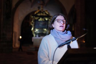 Nacht im Freiberger Dom: Gäste erleben Gotteshaus im Halbdunkel - Durch den Abend im Freiberger Dom führten Sabine Lohmann (Foto) und Kathrin Hutzschenreuther.