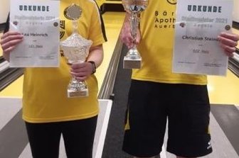 Nachwuchskeglerin zum dritten Mal in Folge Stadtmeisterin - Lea Heinrich und Christian Steiner erkämpften am Wochenende den Titel des Auerbacher Stadtmeisters im Kegeln.