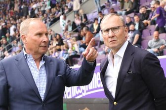 Nächste Wahl beim FC Erzgebirge Aue erst im Oktober - FCE-Präsident Helge Leonhardt (links) und sein Bruder Uwe Leonhardt, stellvertretender Aufsichtsratschef.