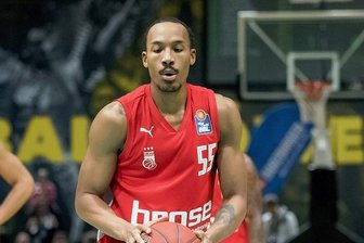 Nächster Neuer für die Niners: US-amerikanischer Center kommt - Darion Atkins (hier noch im Trikot von Brose Bamberg) wechselt ab der kommenden Saison zu den Niners Chemnitz.