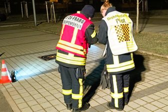 Nächtliche Vermisstensuche: Feuerwehren von Frankenberg und Oederan im Einsatz - In der Nacht zum 4. Februar wurde in Frankenberg eine vermisste Frau mithilfe einer Drohne gesucht.