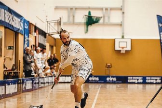 Nationalspieler verlässt die Floorfighters Chemnitz - Julian Rüger im Dress der Floorfighters.