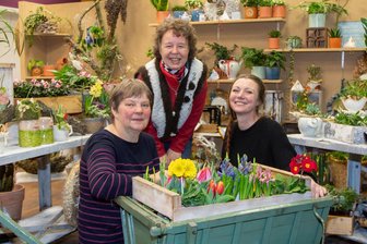 „Natur und Nähe“: Was der neue Laden im Plauener Einkaufszentrum Elster-Park bietet - Das Blumenladen-Trio: Andrea Groh, Dagmar Hartmann und Kristin Türkis (von links). Die Floristinnen haben jede Menge Ideen.