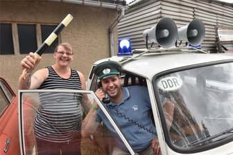 Naundorf: Wartburg-Leidenschaft bringt Paar zusammen - Aus Pirna waren mit ihrem Wartburg Claudia Förster und Martin Thömel angereist.