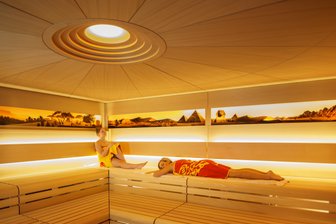Neben Sphinx und Löwengebrüll schwitzen: Bad Schlema eröffnet einzigartige Afrika-Sauna -