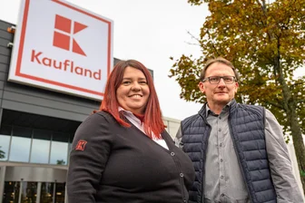Neefepark Chemnitz: Kaufland kurz vor der Eröffnung - Juliane Görner leitet den neuen Kaufland-Markt. David Benedix ist Expansionsmanager.