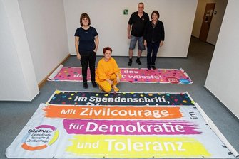 Neonazi-Demo am Sonntag in Plauen: So wollen Bürger Gesicht gegen Rechts zeigen - Diana Zierold, Marianne Adler, Steffen Zimmermann-Suhr und Ulrike Liebscher (von links) wollen Gesicht gegen Rechts zeigen.