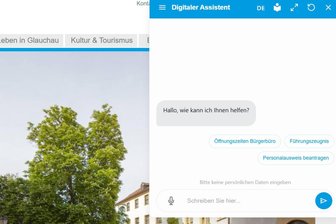 Neu in Glauchau: KI hilft Bürgern bei Fragen rund ums Stadtleben weiter - Bei Fragen an die Stadtverwaltung unterstützt Bürger in Glauchau nun eine KI im Chat.