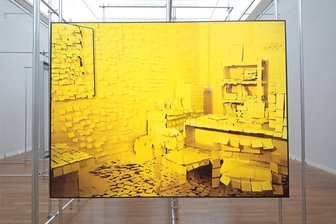 Neue Chemnitzer Ausstellung zeigt, wie man heute digitale Fotokunst macht: Hinter tausend Pixeln keine Welt - Blickfang beim Eingang zur Ausstellung: Björn Sieberts Fotodruck Post-it (Remake) greift auf besondere Art und Weise digitale Bilderwelten auf.