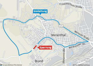 Neue Fahrbahn für den Kreisel am HBK -