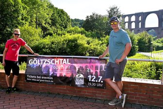 Neue Fete für die Vogtländer: Göltzschtalbrücke wird zur Partymeile - Louis Weiß (links) und Ramon Purfürst organisieren das Göltzschtal-Open-Air.