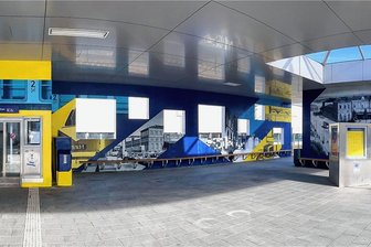 Neue Graffitis am Hauptbahnhof Chemnitz fertiggestellt - Graffitis verschönern den Eingang des Fußgängertunnels an der Dresdner Straße.