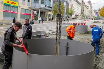 Neue Grünanlage in der Plauener Innenstadt nimmt Form an - 