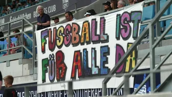 Transparent beim Finale von #Heimspiel im Stadion des CFC.