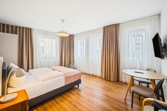 Neue Mieter für Neubau auf Chemnitzer Getreidemarkt - Ein Apartment von Limehome im Neubau auf dem Getreidemarkt.