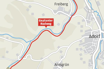 Neue Radroute auf naturbelassenem Weg von Adorf/V. nach Rossbach - 