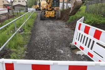 Neue Wasserleitung im Bau - 