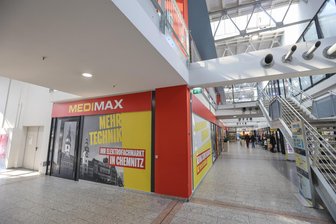 Neuer Ankermieter folgt auf Umzug in der Chemnitzer Ermafa-Passage - Im Erdgeschoss in der Ermafa-Passage laufen gerade die Einrichtungsarbeiten für den neuen Elektronik-Fachmarkt Medimax.