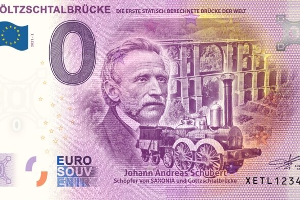Neuer Brückenschein lockt mit Andreas Schubert - So schaut der 0-Euro-Souvenirschein aus. 
