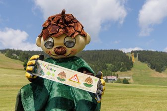 Neuer Erlebnisweg am Fichtelberg: Wetter macht Stadt Strich durch die Rechnung - Bis zur Eröffnung des Fichtelchenpfads muss das Fichtelchen noch etwas gedulden.