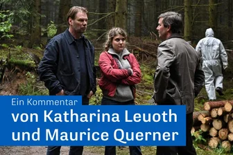 Kommissar Winkler (Kai Scheve) und seine Kollegin Szabo (Lara Mandoki) ermitteln dieses Mal im Osterzgebirge. Am Fundort der Leiche treffen sie erstmals auf den Bürgermeister Björn Haberkorn (Thomas Scharff, rechts). 