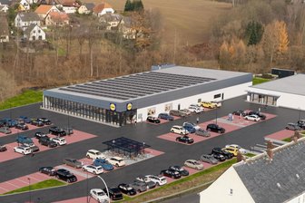 Neuer Lidl in Olbernhau: Bauarbeiten starten mit Verzögerung - So soll der neue Lidl an der Grünthaler Straße in Olbernhau aussehen.