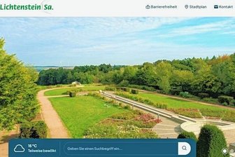 Neuer Netz-Auftritt für Lichtenstein - Die neue Homepage der Stadtverwaltung Lichtenstein auf dem Bildschirm.