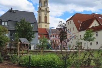 Neuer Platz zum Toben für Kinder in der Werdauer Innenstadt - Der neue Spielplatz am Werdauer Brühl ist zum Toben freigegeben.
