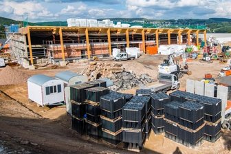 Neuer Rewe-Markt und neue DM-Drogerie in Lauter: So sieht es auf der Großbaustelle aus - 