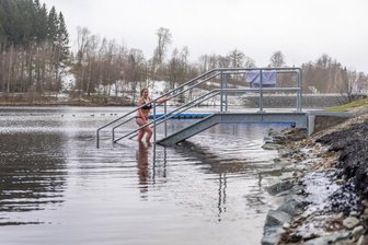 Neuer Steg an der Talsperre -