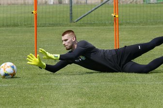Neuer Torhüter für Chemnitzer FC - Sönke Günther beim Training am Montag.
