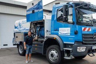 Neuer Wassertanker im Einsatz - Der Wassertanker steht im Meisterbereich Automation/Spezialleistungen bei Falk Müller in Hainichen. 