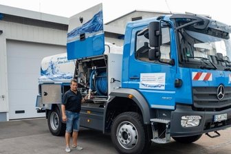 Neuer Wassertanker im Einsatz - Der Wassertanker steht im Meisterbereich Automation/Spezialleistungen bei Falk Müller in Hainichen. 